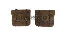 For Royal Enfield Goan Classic 350 Leather Pannier Dust Color Bags With Mounting - SPAREZO For Royal Enfield Goan Classic 350 Leather Pannier Dust Color Bags With Mounting - SPAREZO
